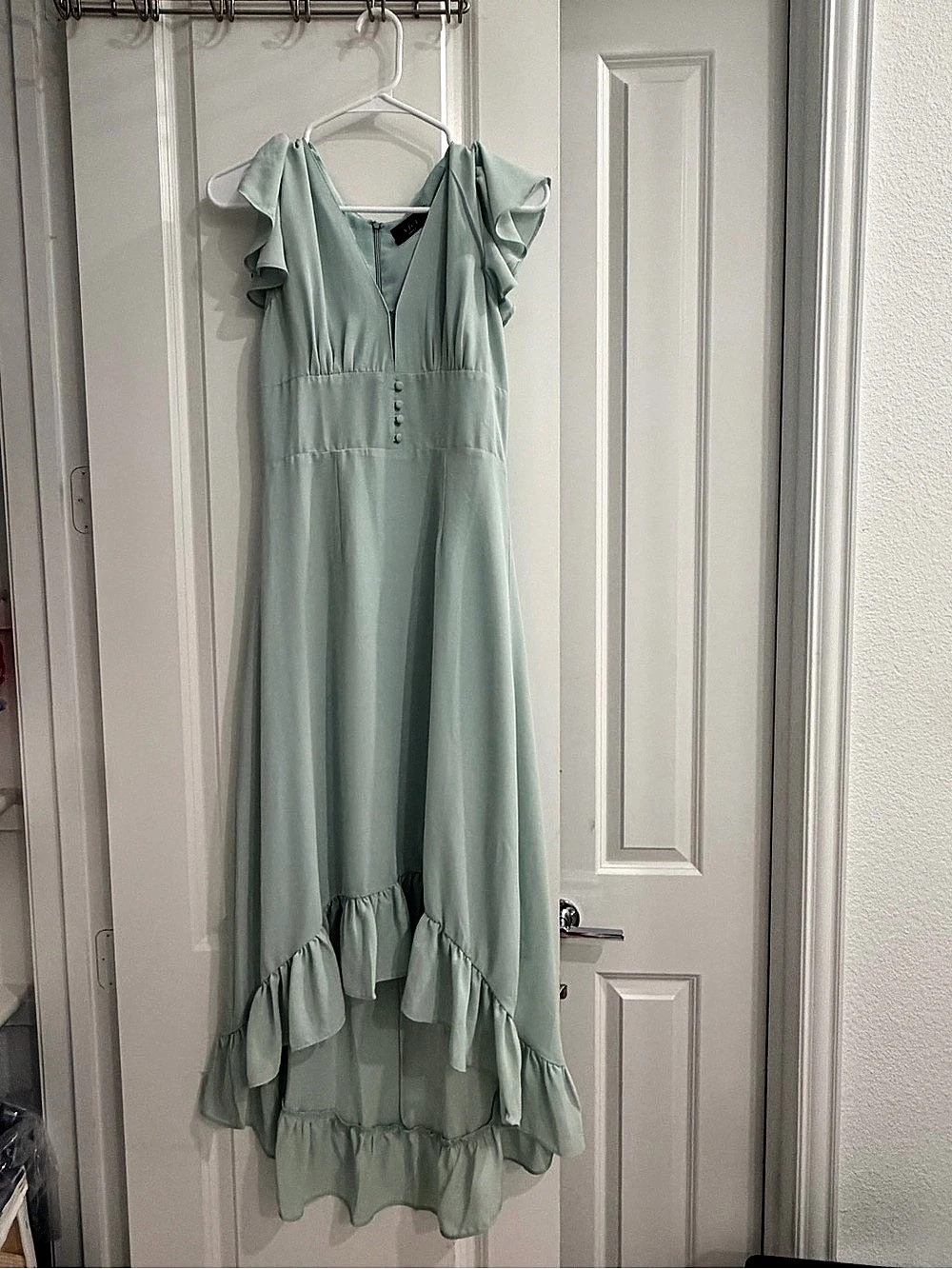 VICI Ruffle Maxi Dress in Green Small Like New